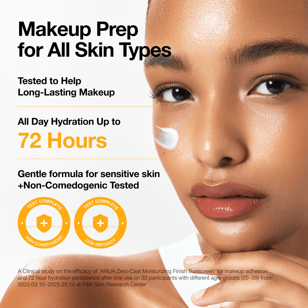 Anua Zero-Cast Moisturising Sunscreen Spf50+