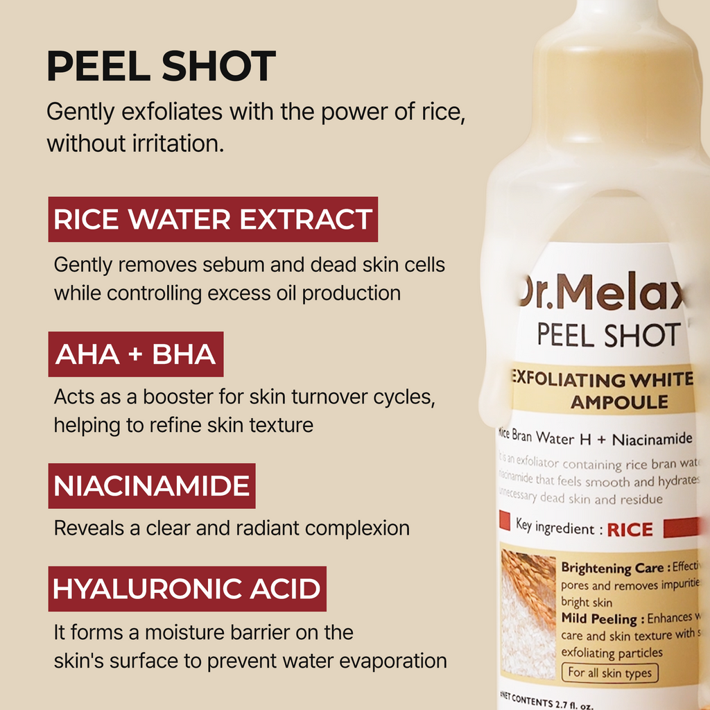 Dr Melaxin Exfoliating White Rice Ampoule