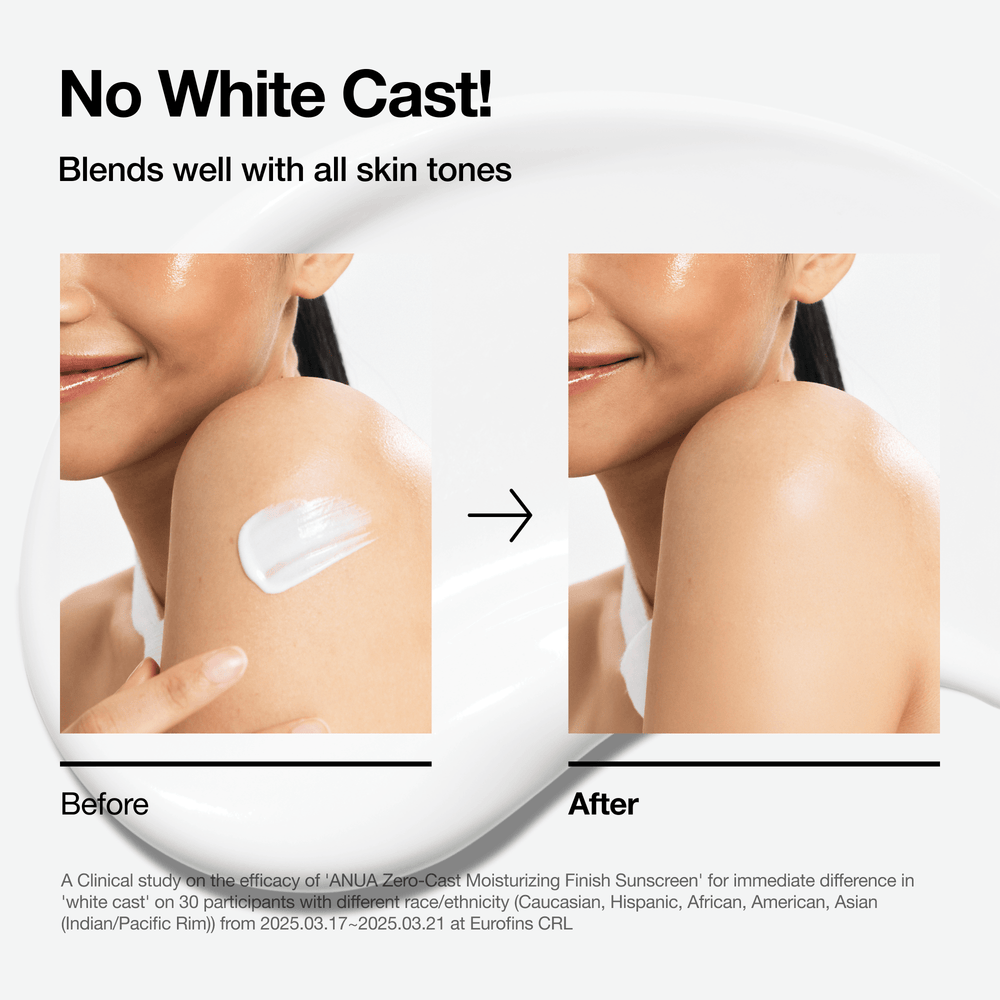 Anua Zero-Cast Moisturising Sunscreen Spf50+