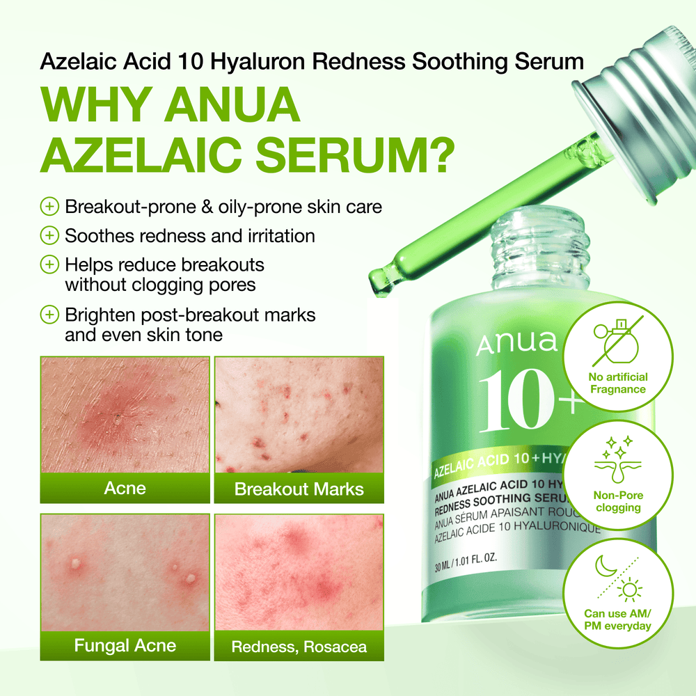 Anua Azelaic Acid 10 Hyaluron Redness Soothing Serum