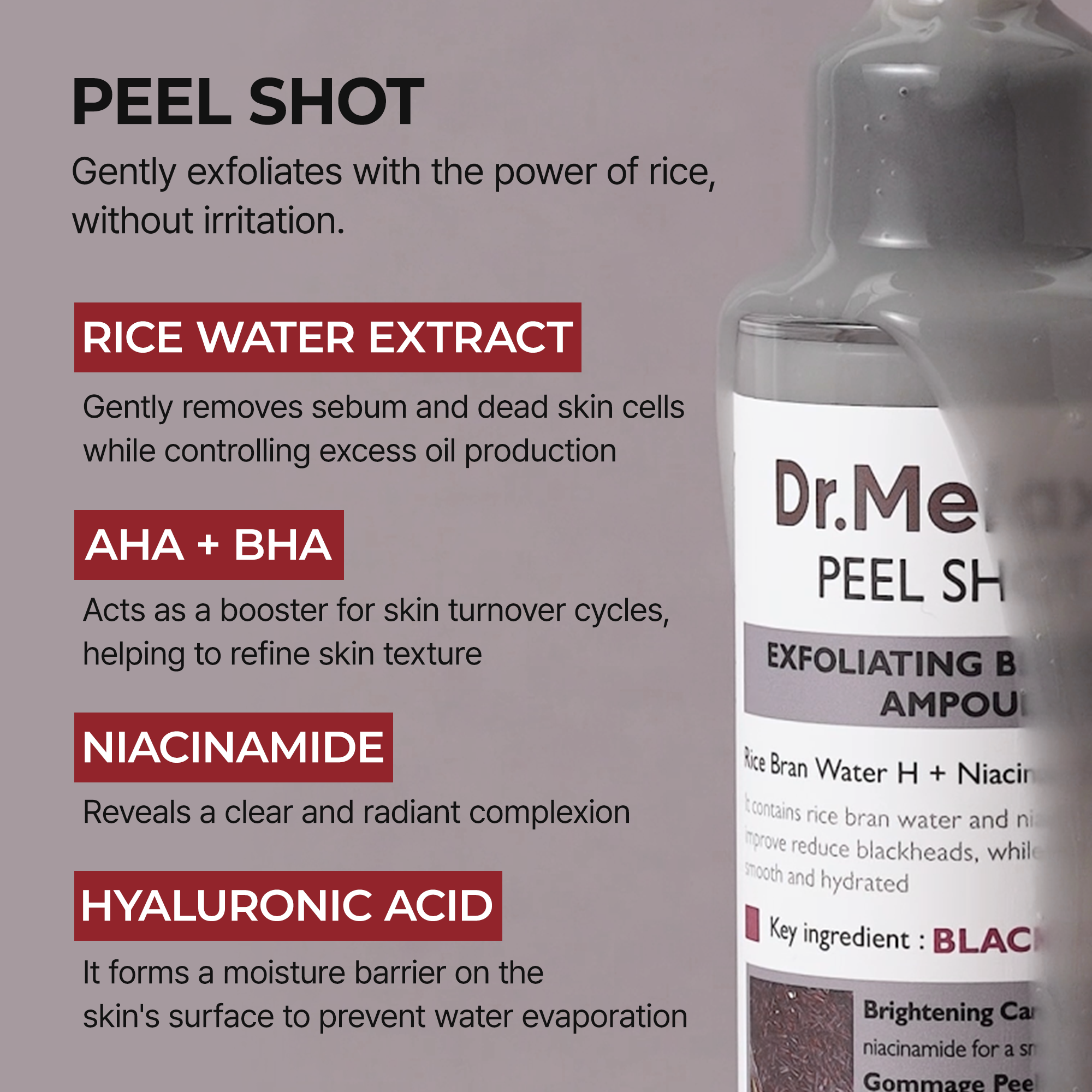 Dr Melaxin Exfoliating Black Rice Ampoule